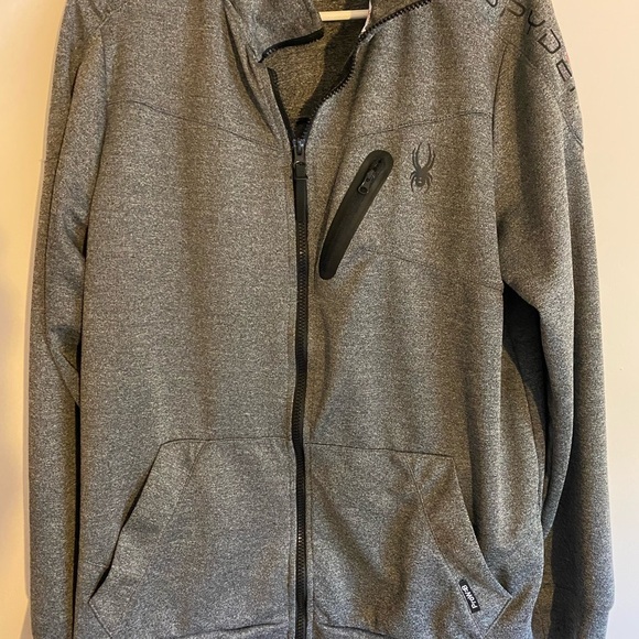 Spyder Men's Gray Full-Zip Jacket - Picture 1 of 6